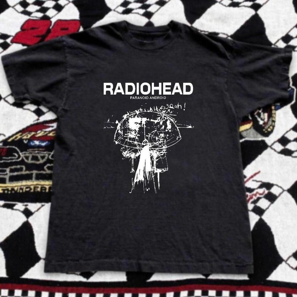 Gildan Men Black T-Shirt, Radiohead Black Band Tee